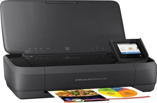 HP Officejet 250 Mobile All-in-One - Multifunktionsprinter - farve - blækprinter - Legal (216 x 356 mm) (original) - A4/Legal (medie) - op til 8 spm (kopiering) - op til 10 spm (udskriver) - 50 ark - USB 2.0, USB vært, Wi-Fi