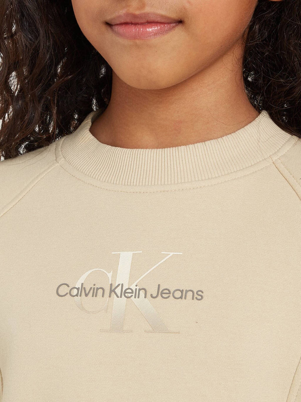 Calvin Klein sweater met logo beige