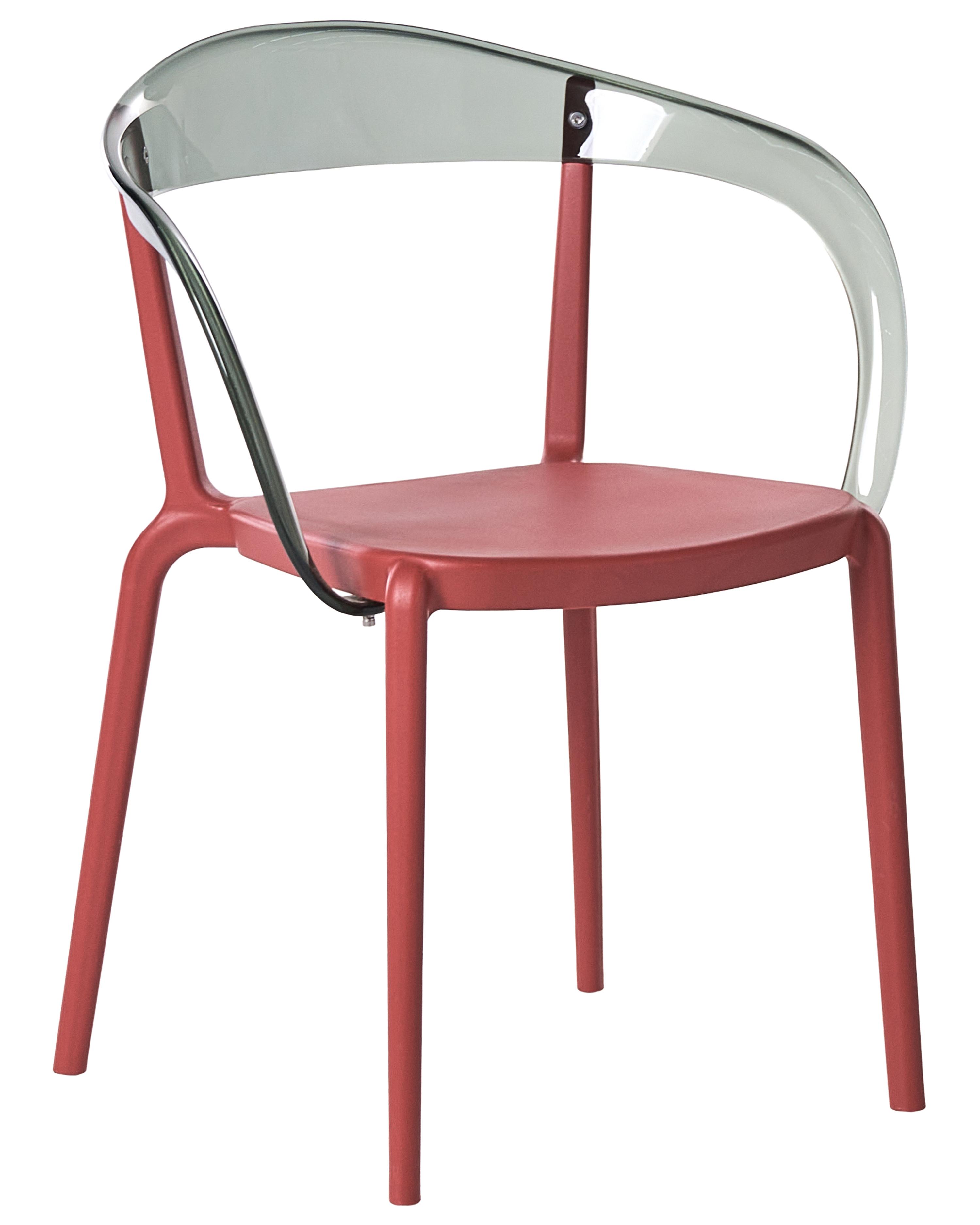 Set van 4 tuinstoelen MALEVIZI stapelbaar Rood