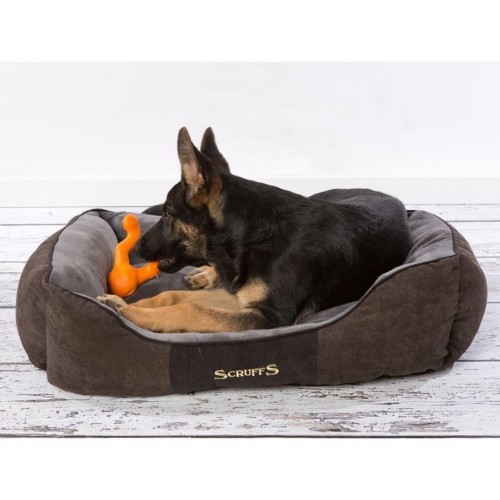Cama retangular para animais de estimação, cinza