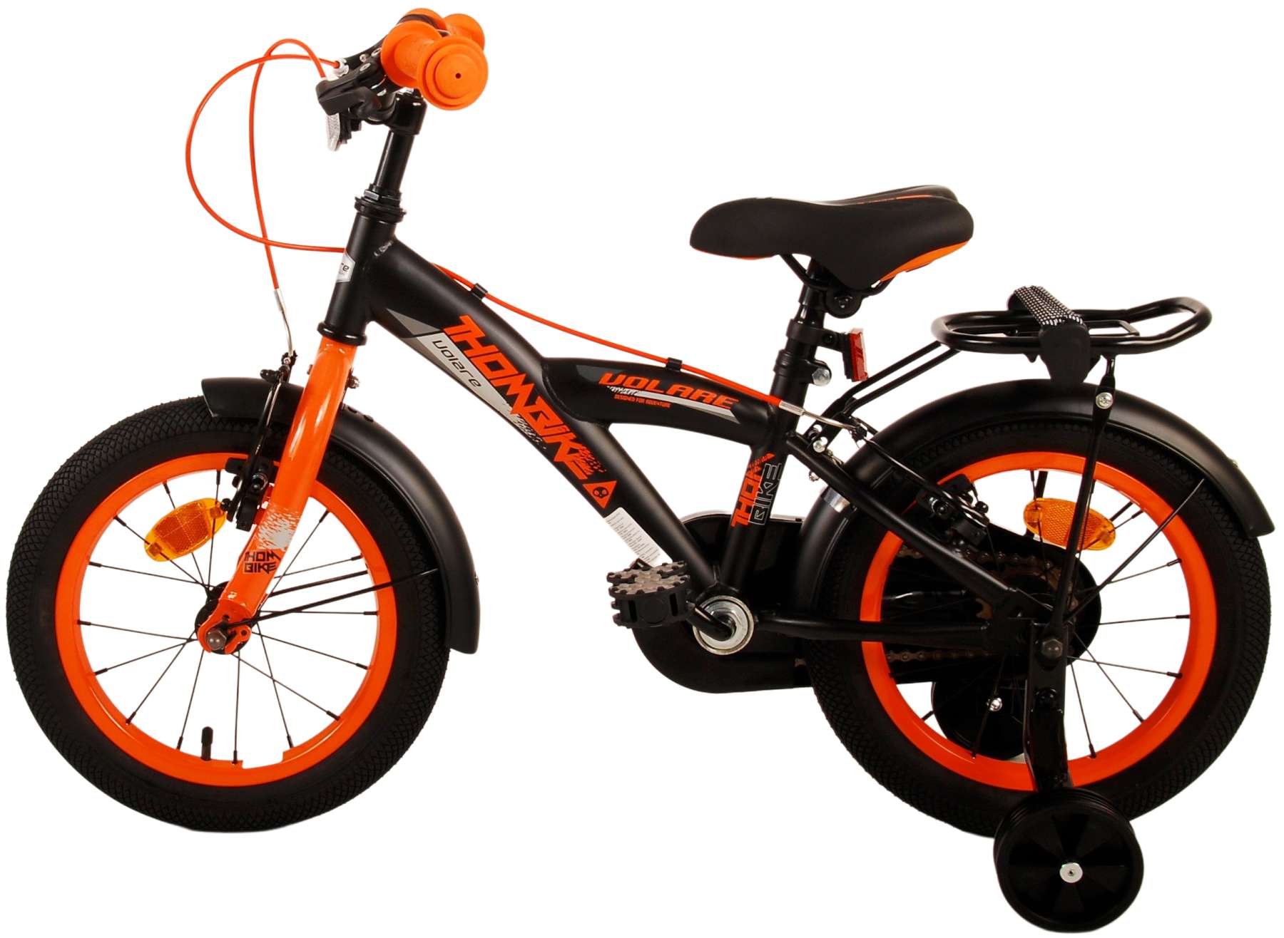 TPFSports Thombike Kinderfahrrad - Jungen - 14 Zoll - Rücktritt + Handbremse - Schwarz/Blau