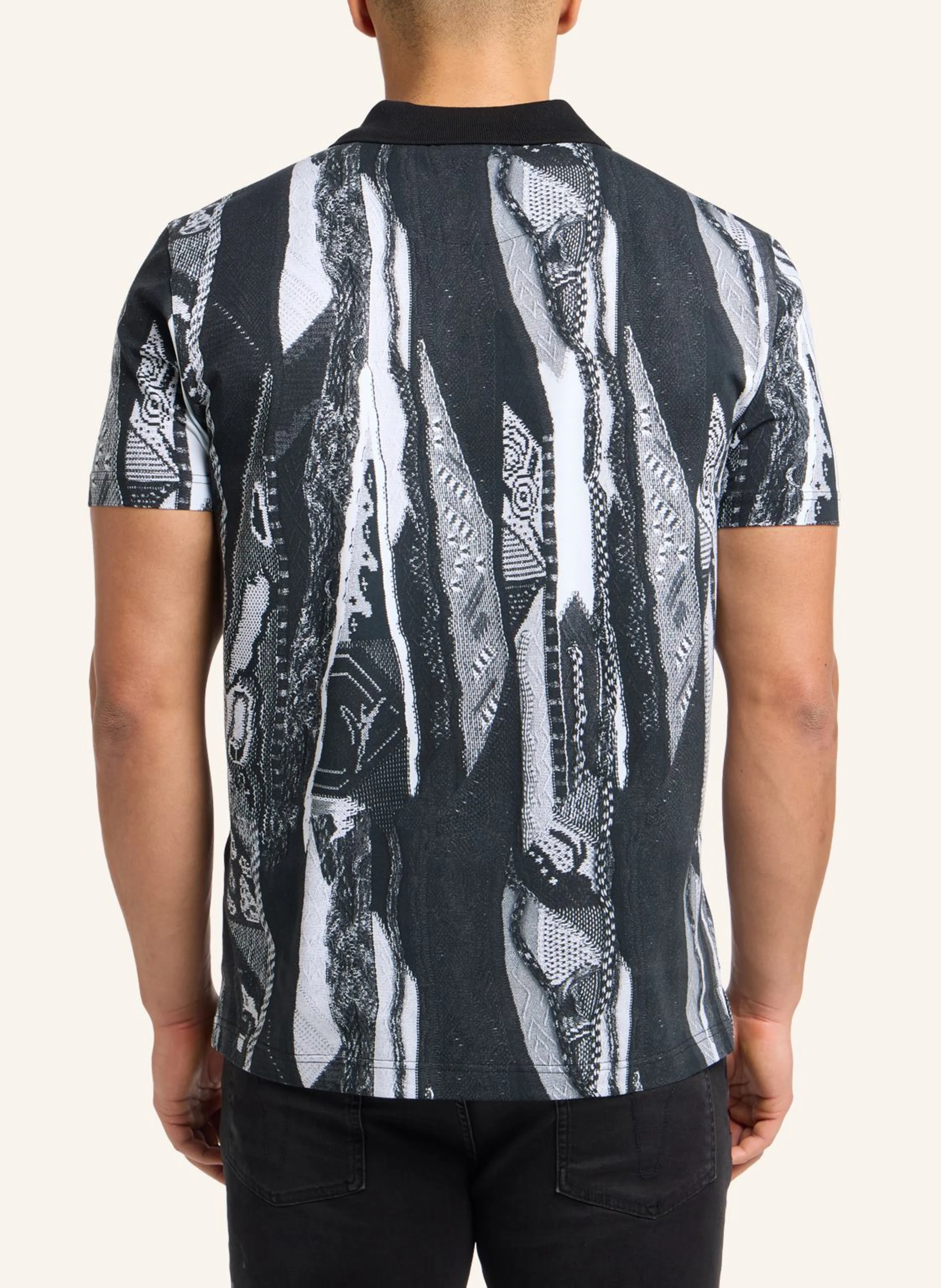 CARLO COLUCCI Poloshirt mit Knitprint EGG