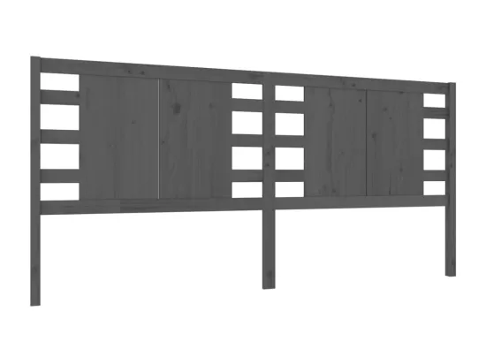 Tête de lit Gris 166x4x100 cm Bois massif de pin