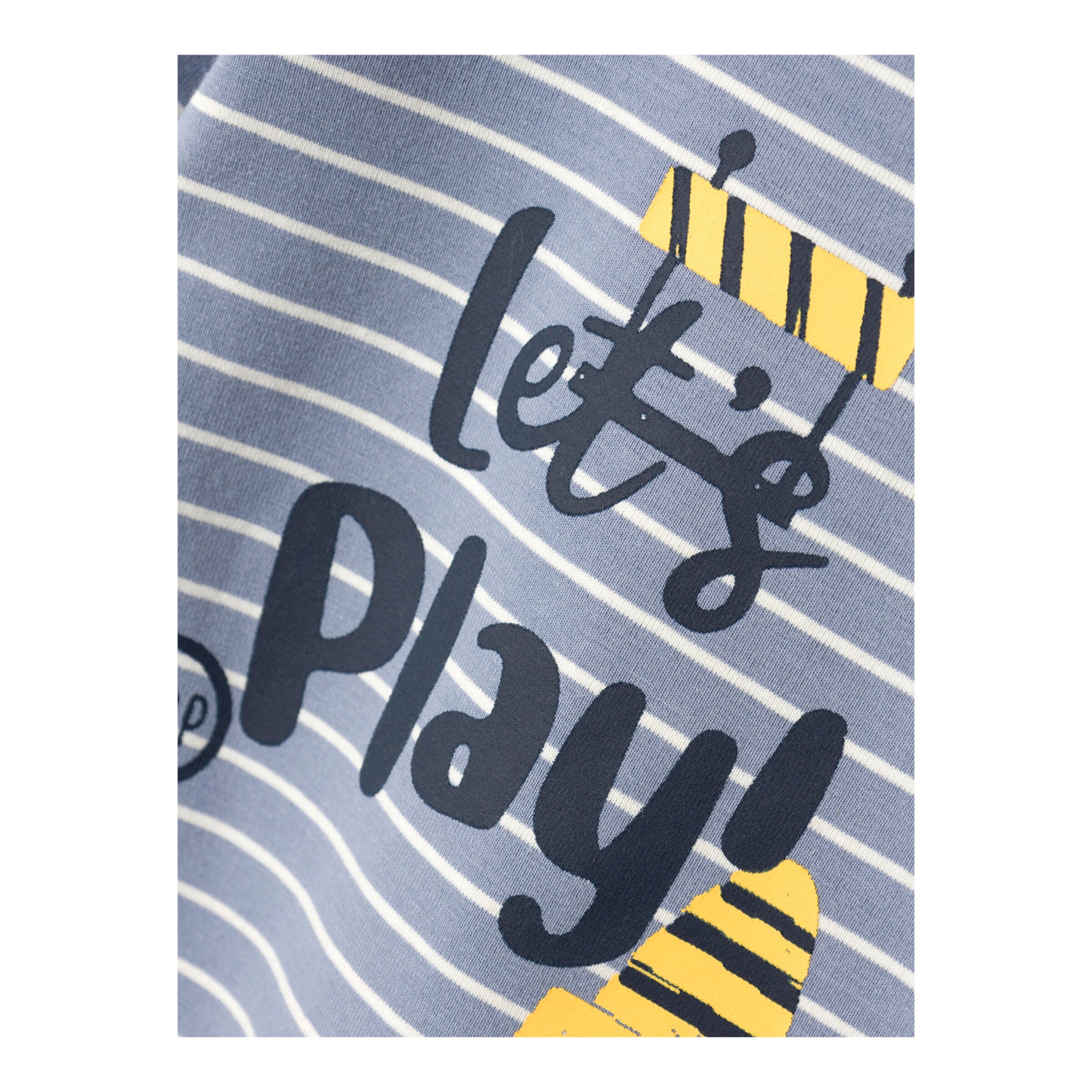 NAME IT Shirt langarm Ringel Let's Play blau