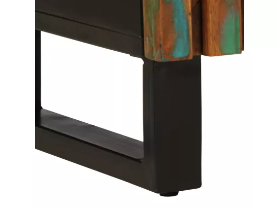Armoire lavabo de salle de bain 62x34x58cm bois massif d'acacia