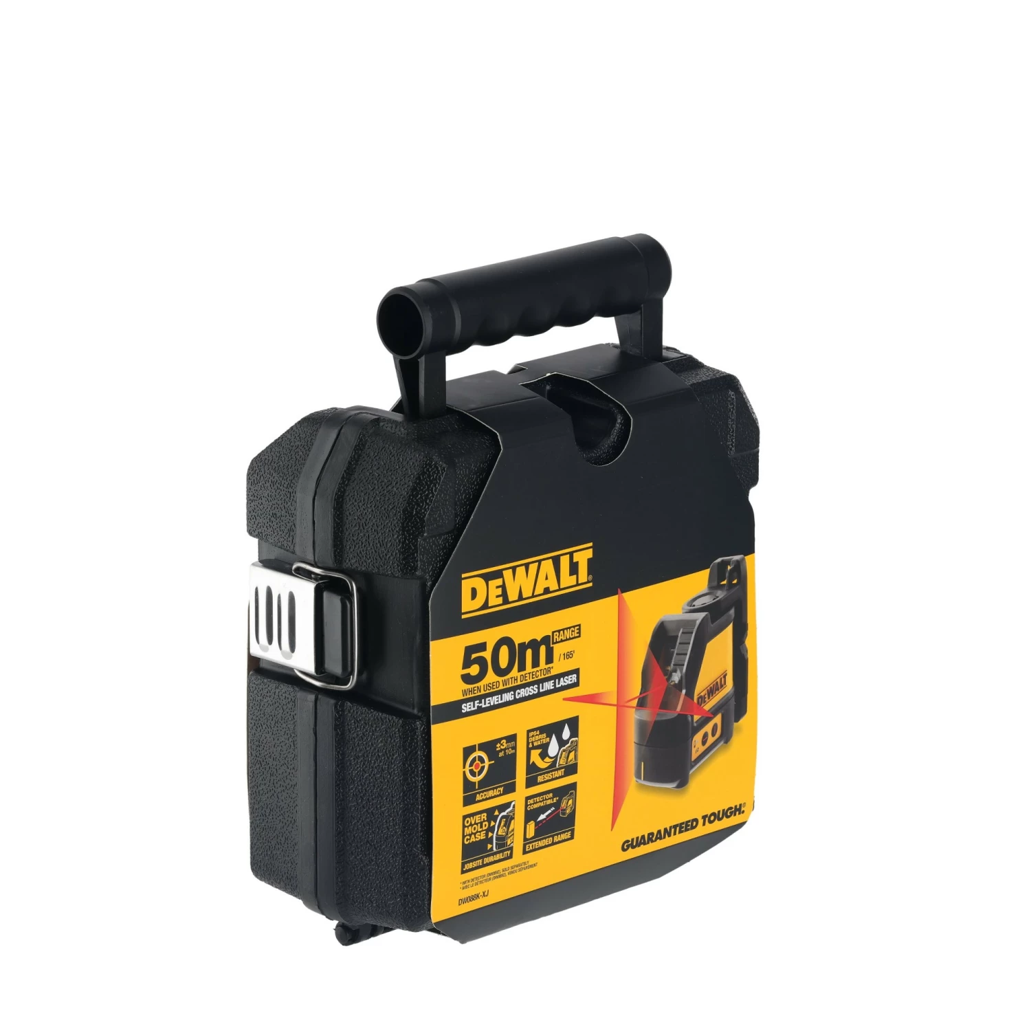 Dewalt DW088KPOL zelfnivellerende kruislijnlaser in koffer (DW088K) & kolom (DE0882) - 15m
