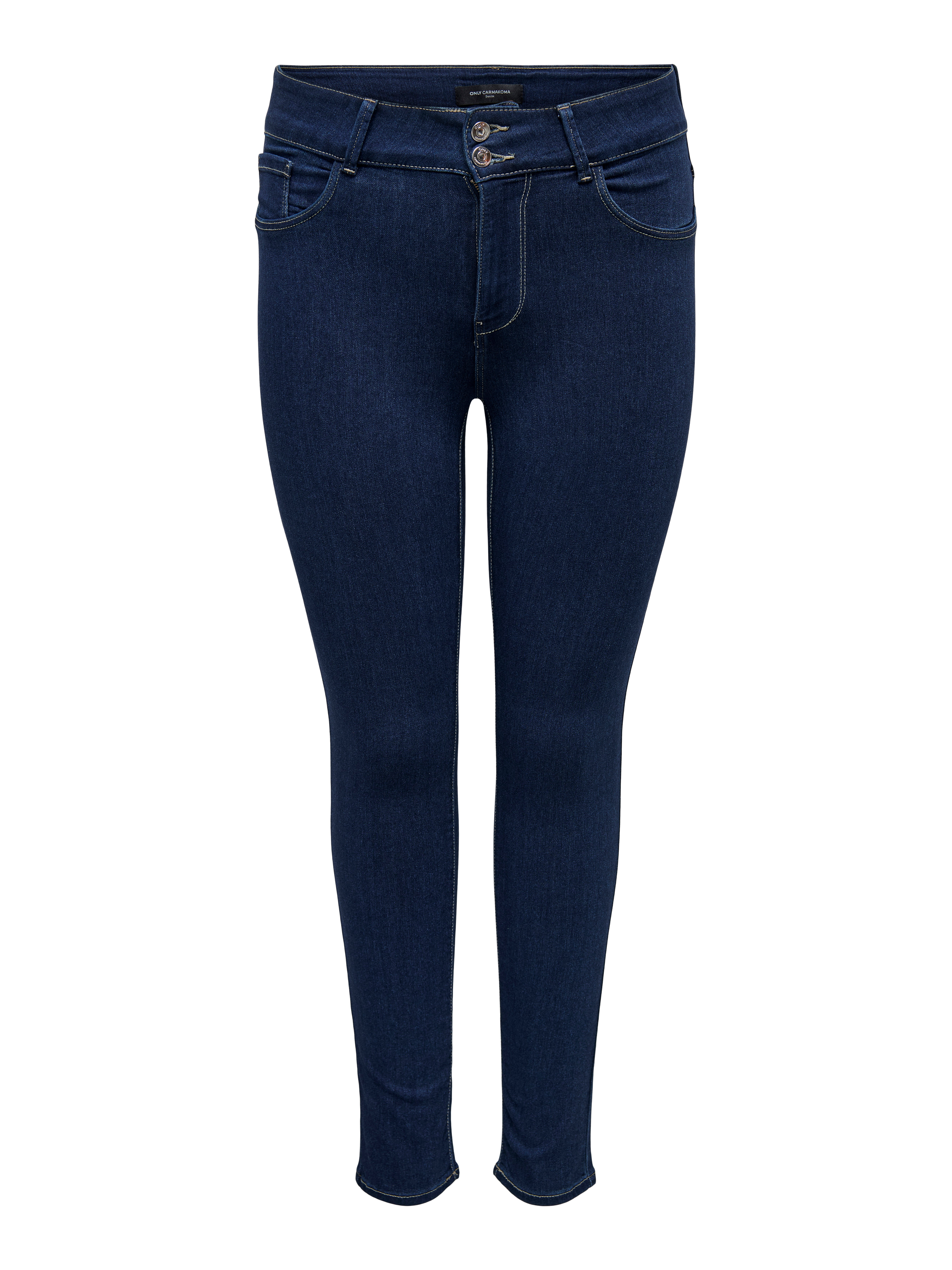 CARSTORM Hohe Taille Skinny Fit Jeans Dark Blue Denim