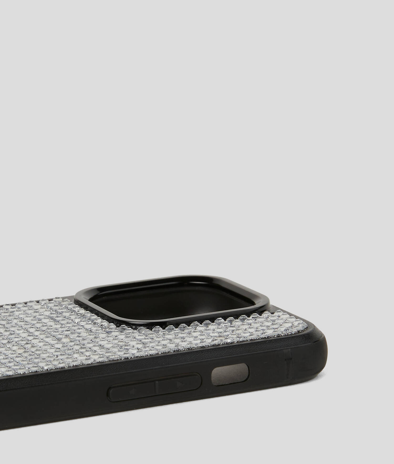 COQUE LOGO KARL AVEC STRASS POUR IPHONE 16 PRO - Argent