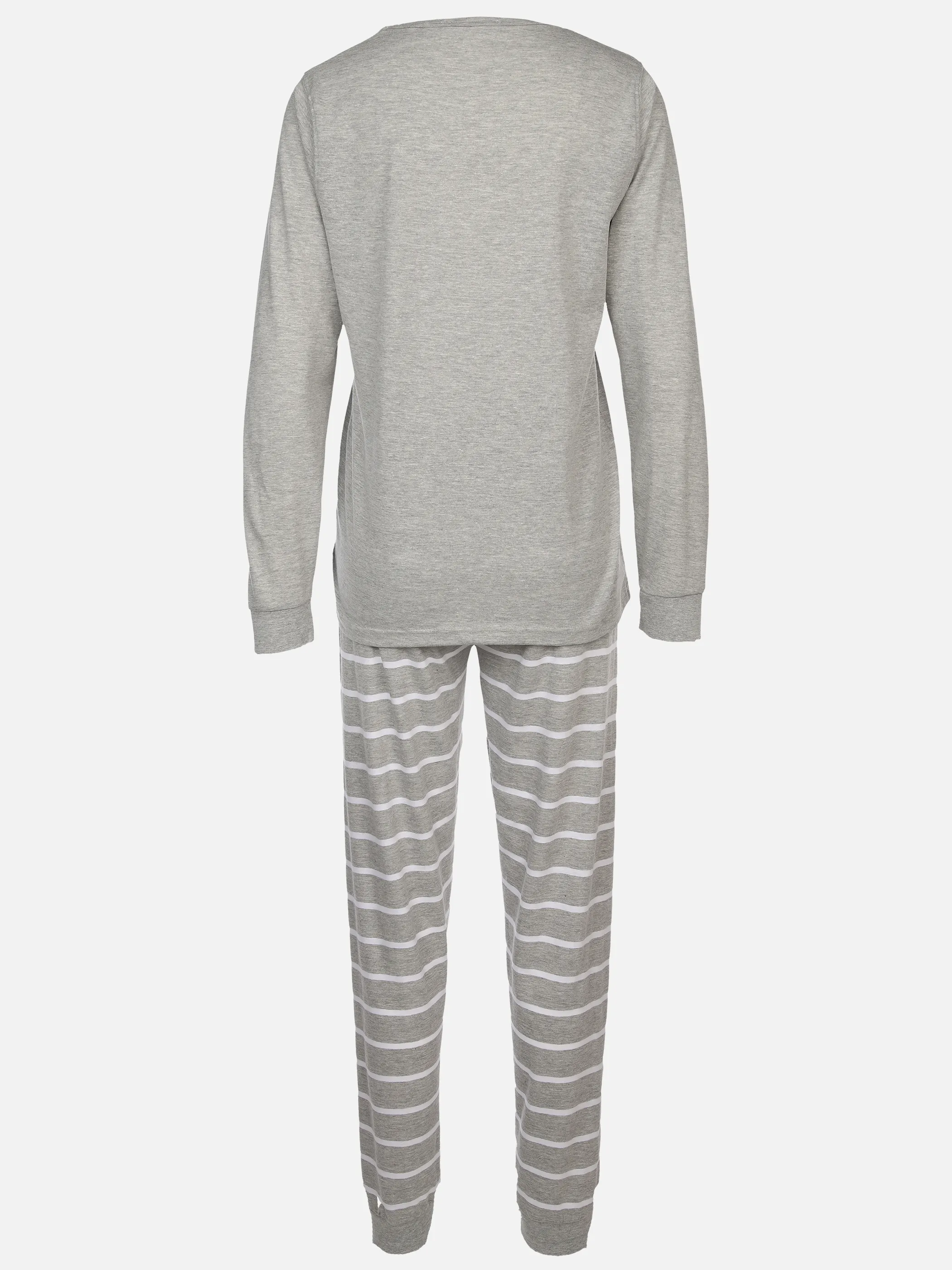 Damen Pyjama mit Wölkchen und Streifen