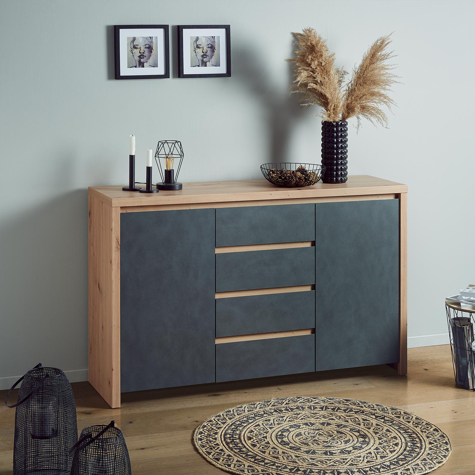 Sideboard - Artisan Eiche - Matera - 143 cm