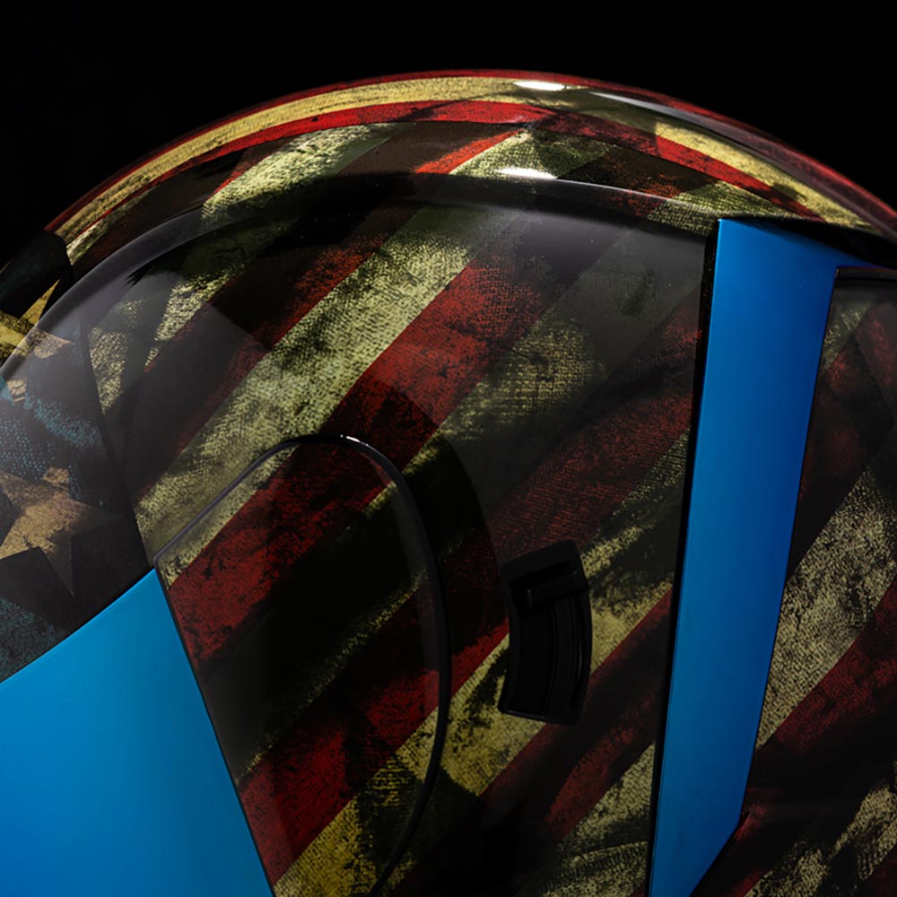 Icon - Casque Airform Old Glory™ Noir / Beige / Rouge / Bleu