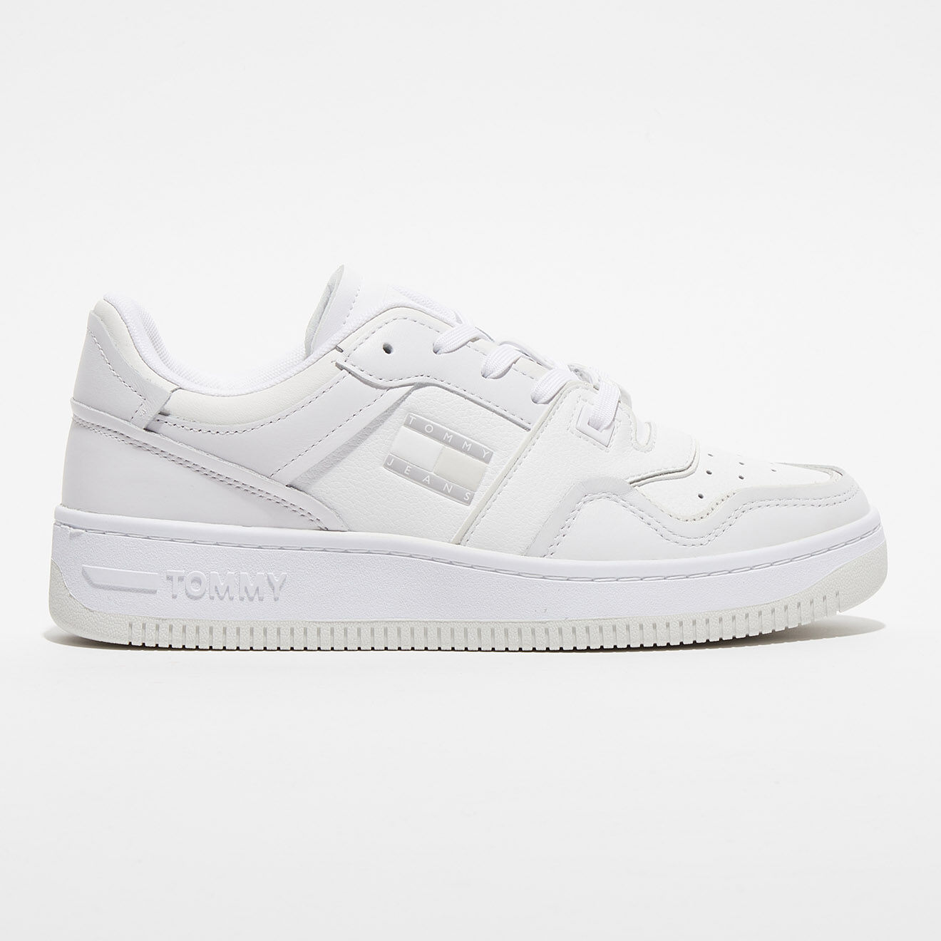 Tommy Jeans Baskets en Cuir Premium Cupsole blanches