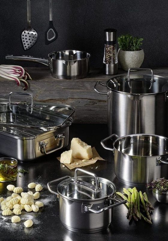 RÃ¶sle - Expertiso - Pannenset - 4 Delig - RVS - Glazen Deksels