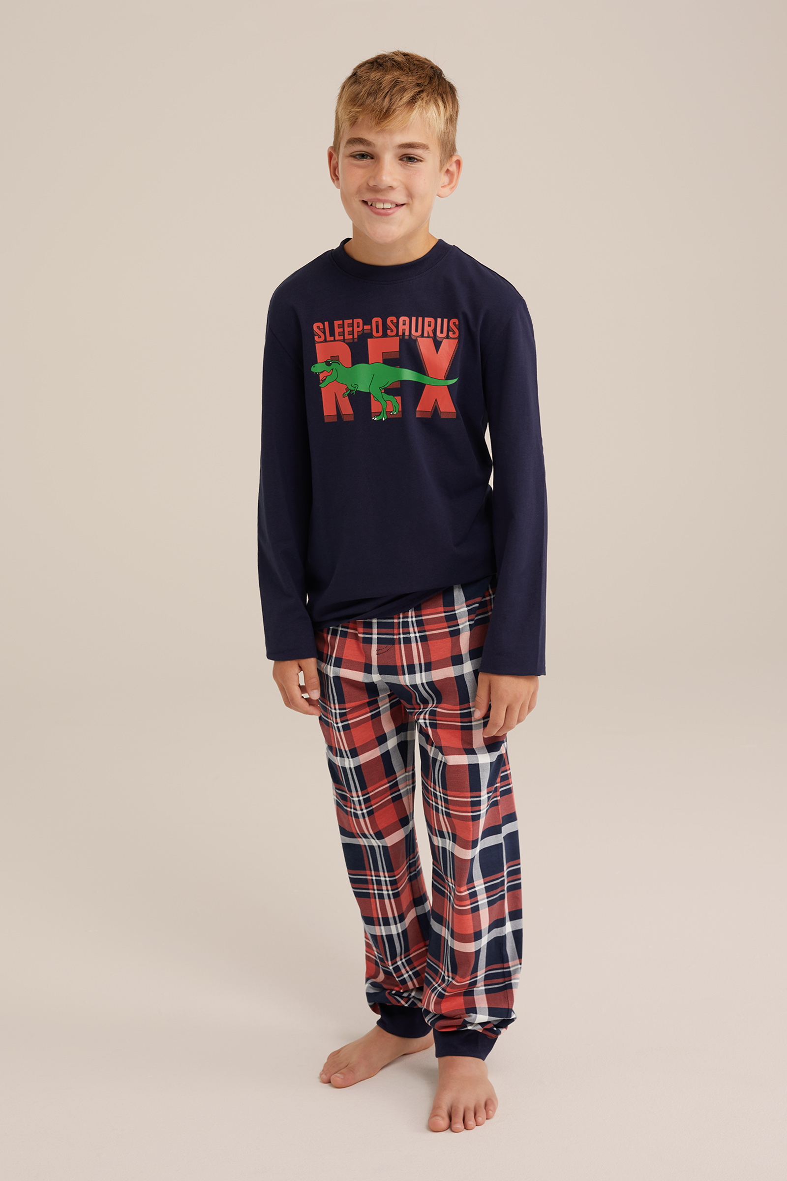 Jongens pyjamaset met dessin WE Fashion Donkerblauw