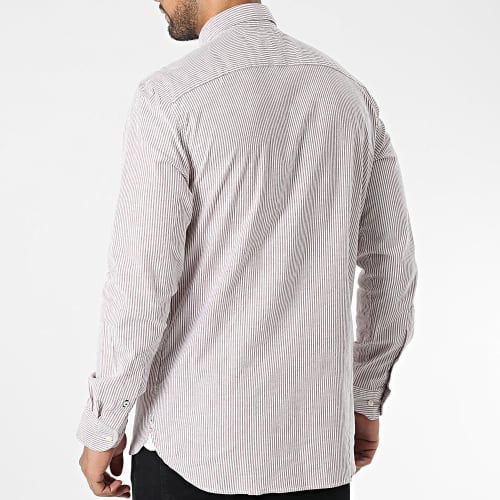 Chemise Manches Longues 1985 Flex Oxford Stripe 0935 Rose Beige
