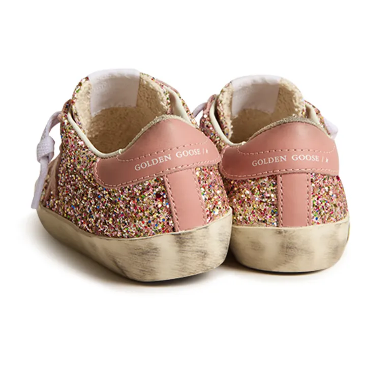 Golden Goose Baskets Lacets Super-Star Paillettes | Rose