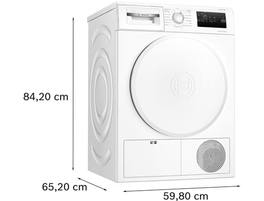 BOSCH - Sèche-linge pompe à chaleur WTH8300DFR, Série 4, Easy Clean