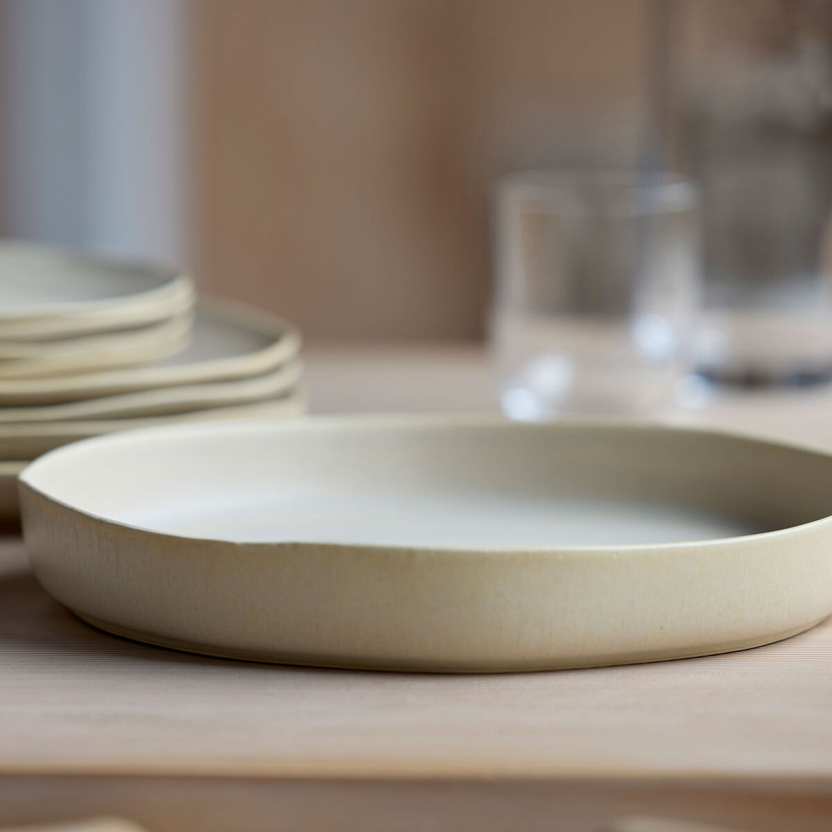 Villa Collection Shoku serveringsfat 28 cm, soft beige