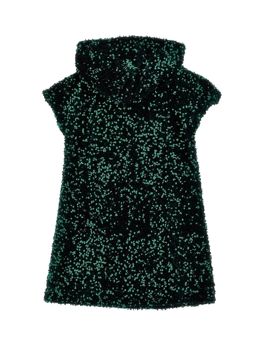 Monnalisa Rhinestone Hooded Dress