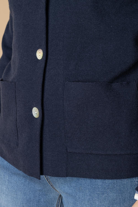 Ivy Beau blauwe dames vest