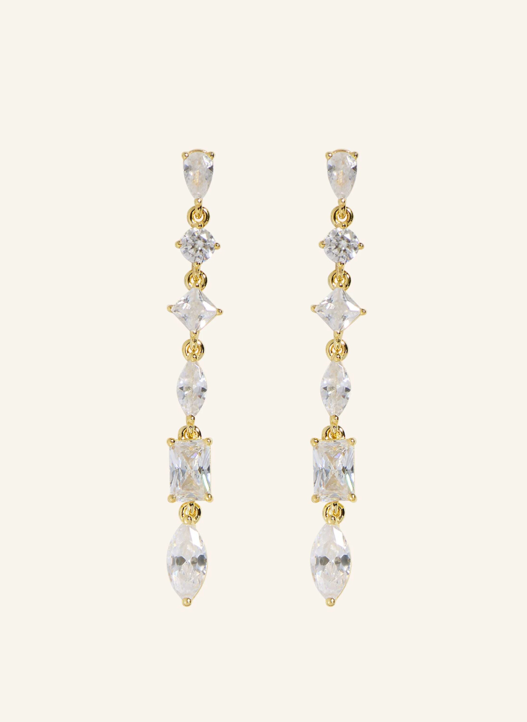 OHH LUILU Ohrhänger ROSALIE BLING LONG DROP by GLAMBOU