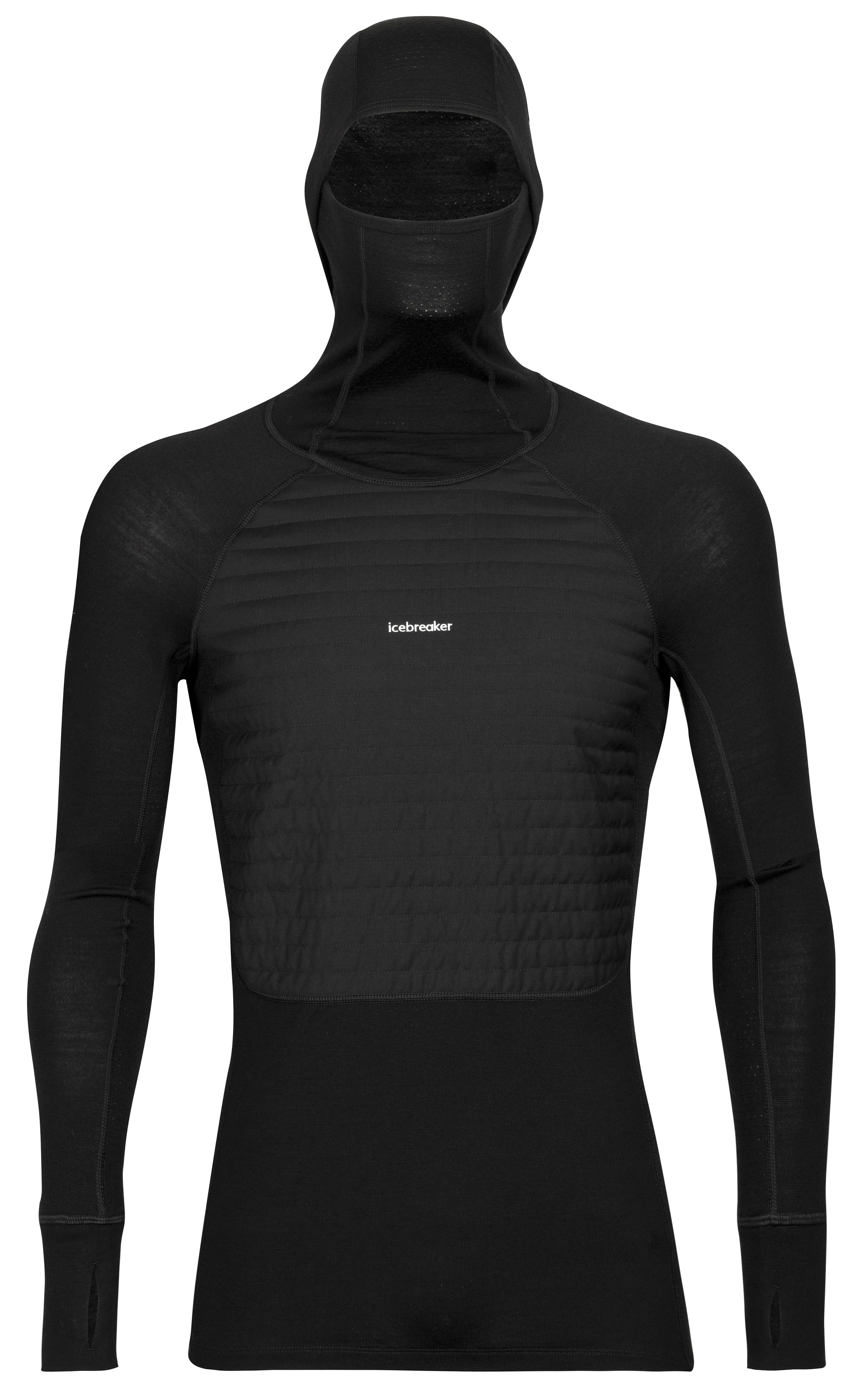 ZoneKnit Merino Insulated LS Thermal Hoodie Herre IB001/Black