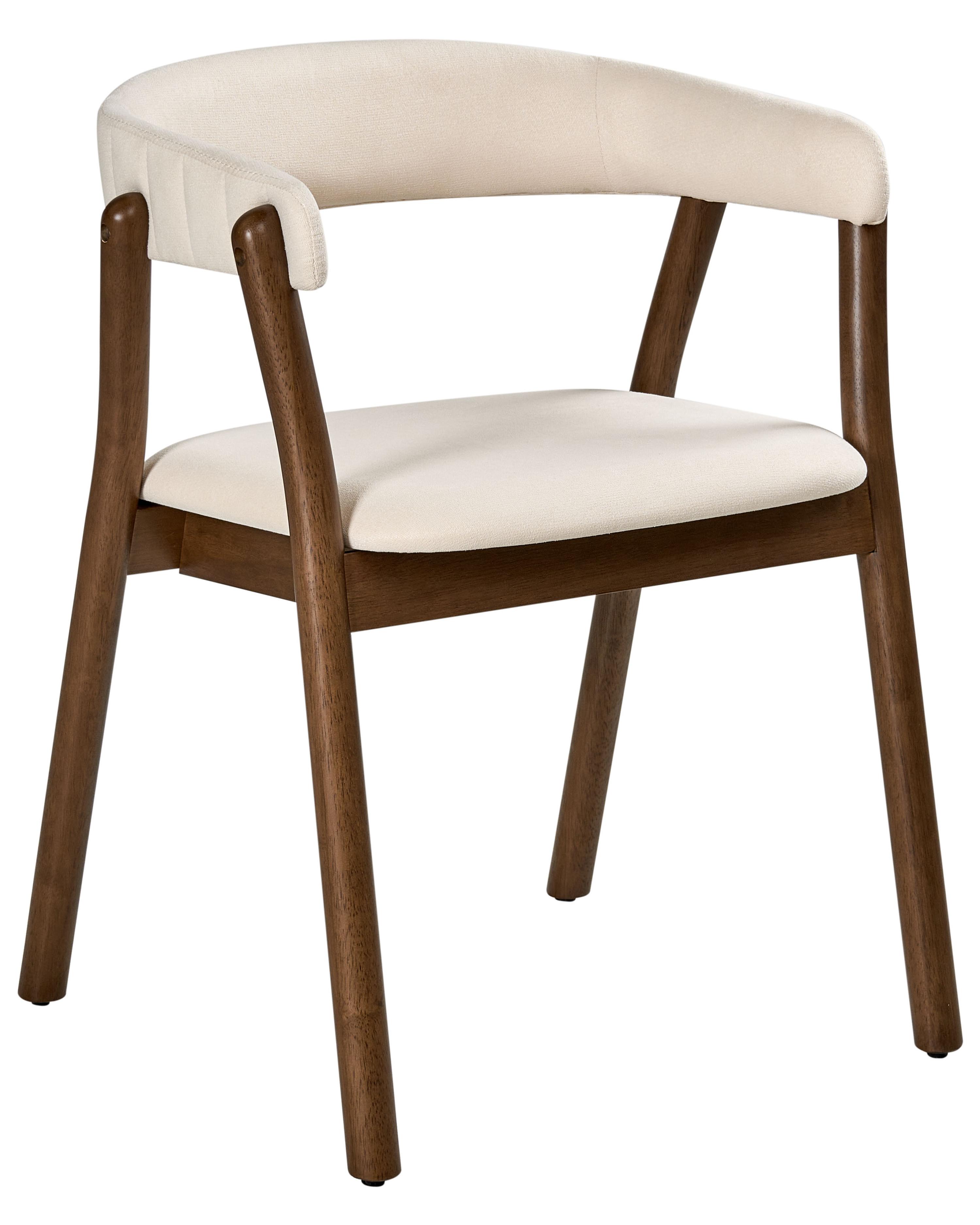 Set van 2 eetkamerstoelen MYLO Stof Gebroken wit/donkerbruin
