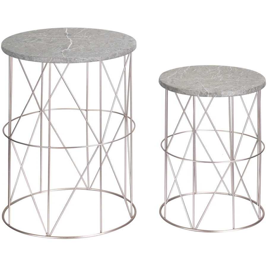 Outsunny Gartentisch mit Metallrahemen gold