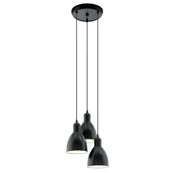 EGLO hanglamp Priddy zwart Ø32,5 cm