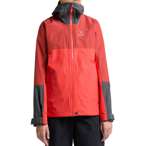 Veste randonnée HAGLÖFS FINCH PROOF JACKET W POPPY RED/CORROSION
