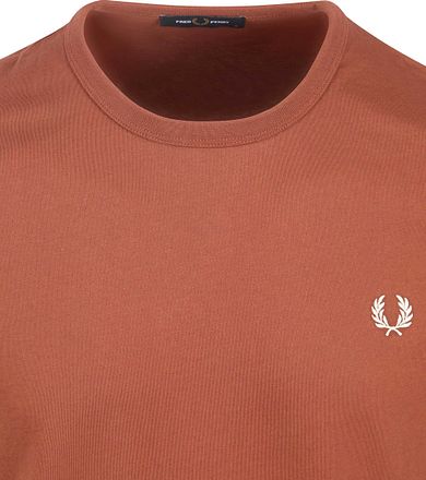 Fred Perry Ringer T-Shirt Bruin S54 M3519-S54 kopen