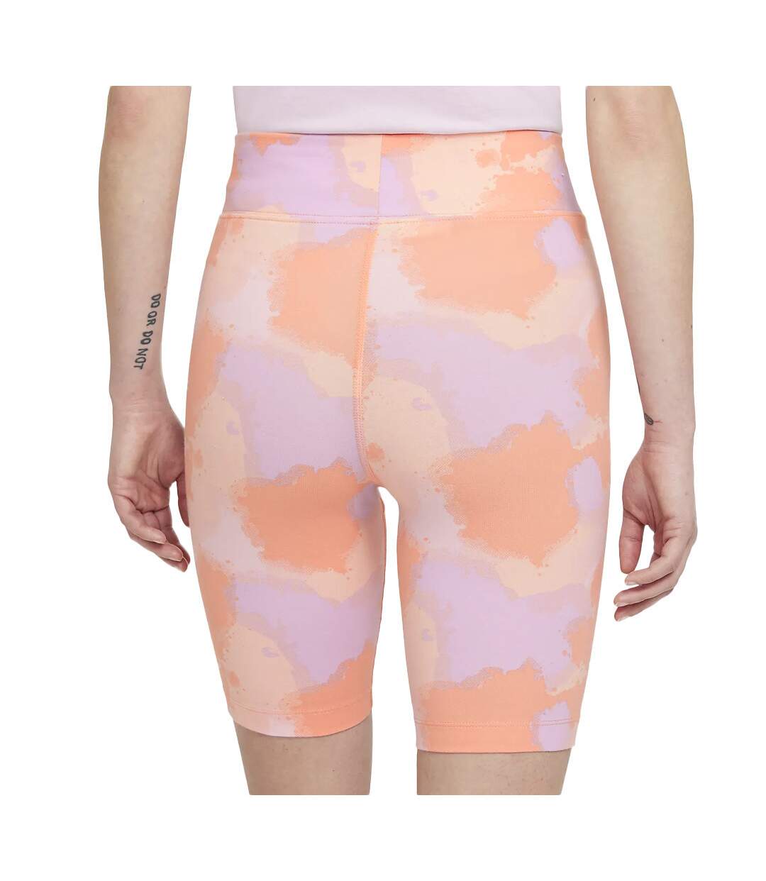 Short Cycliste Orange/Mauve Camouflage Femme Nike