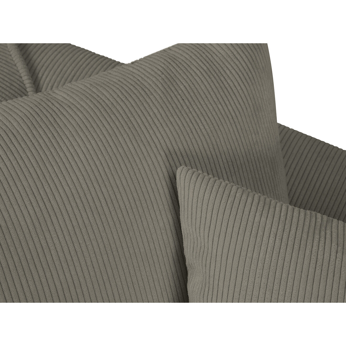 Mazzini Sofas Canapé d'angle Droit Quince Velours côtelé 4 Places gris clair - 221x171x80 cm