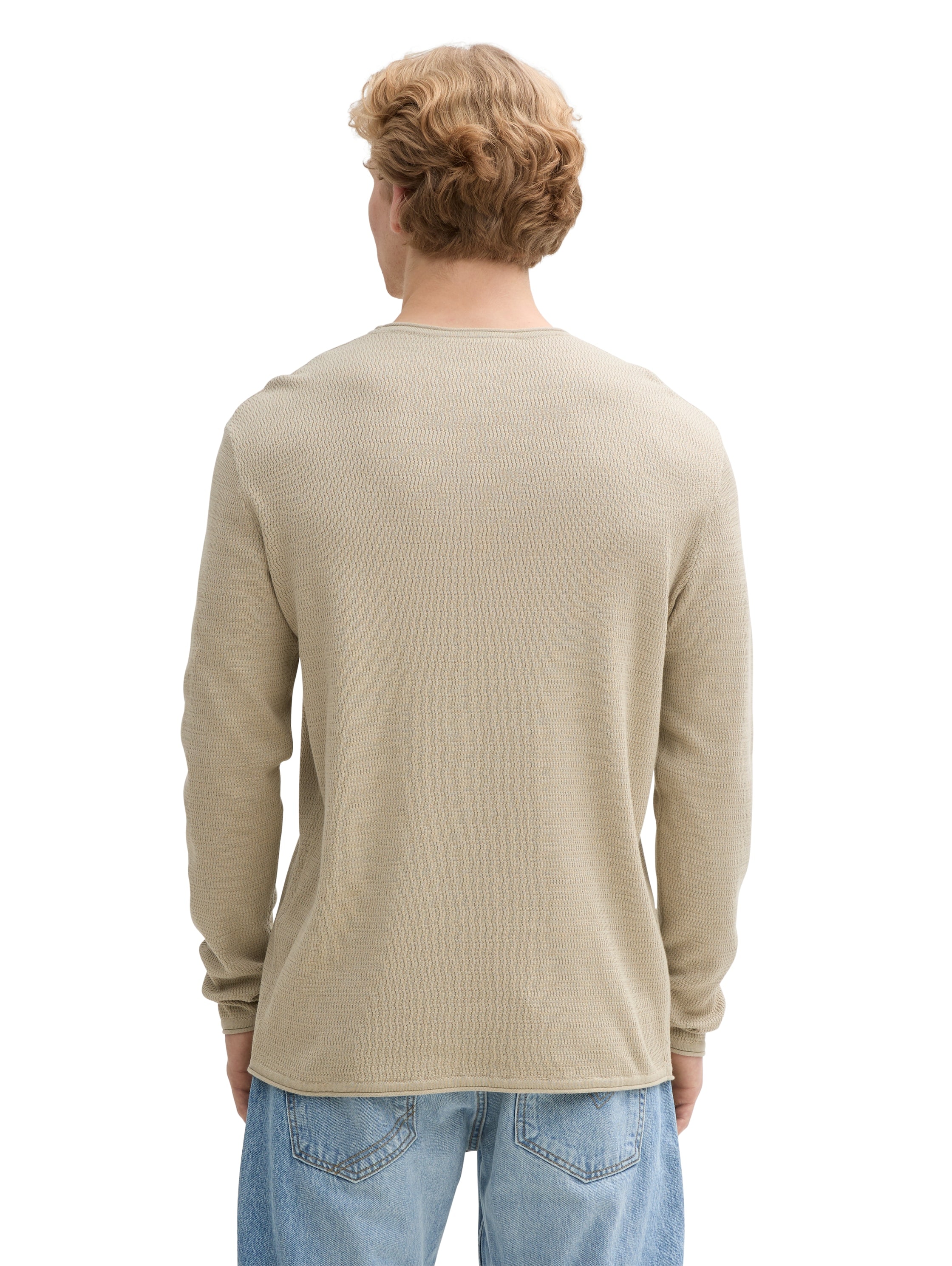 TOM TAILOR Denim Rundhalspullover , mit Struktur