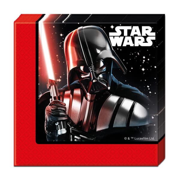 20 stk servietter star wars 33 x 33 cm darth vader