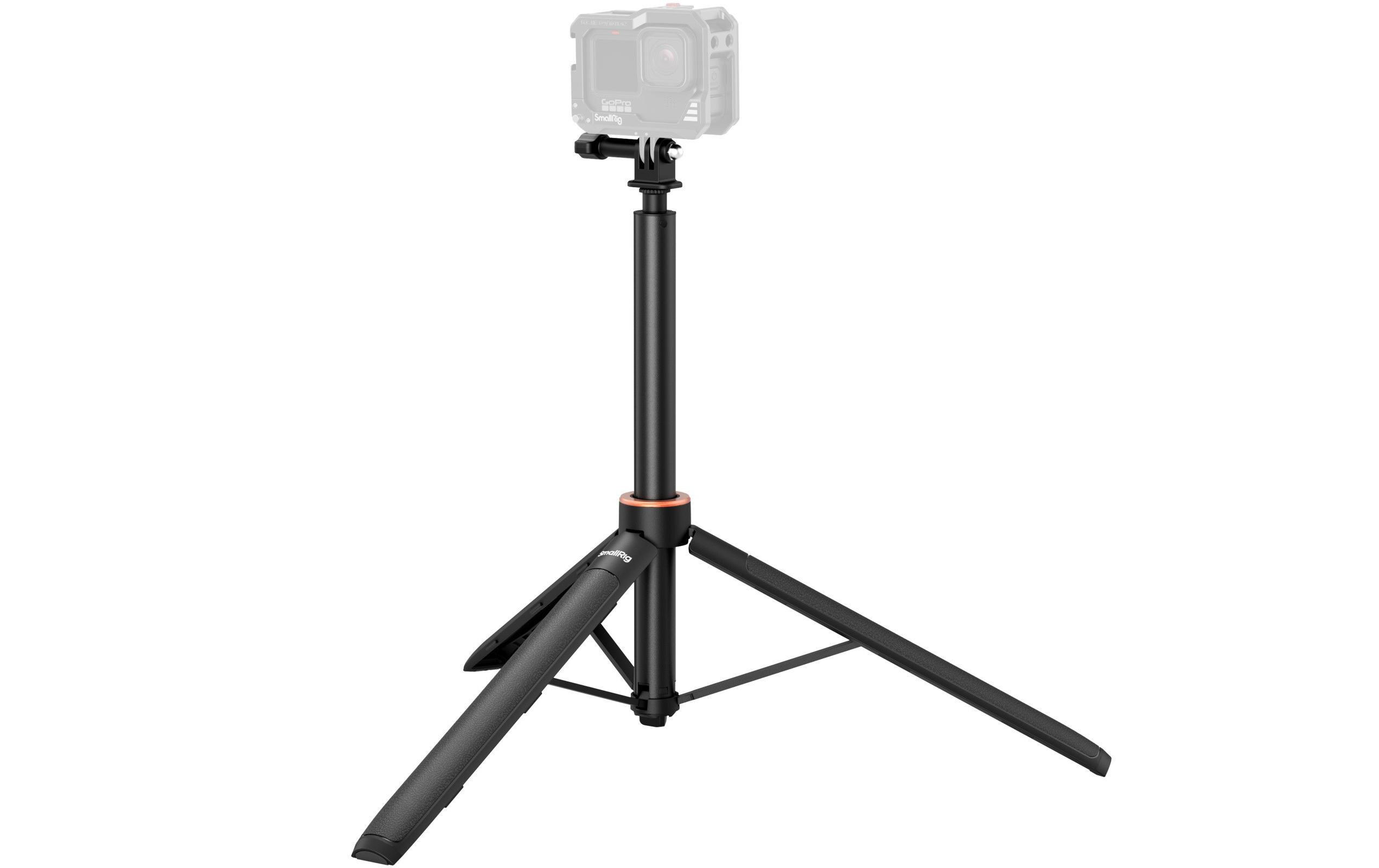 VT-08 Mount Support for Action CamerasHöhenverstellbarer Selfie-Stick mit integriertem Mini-Stativ