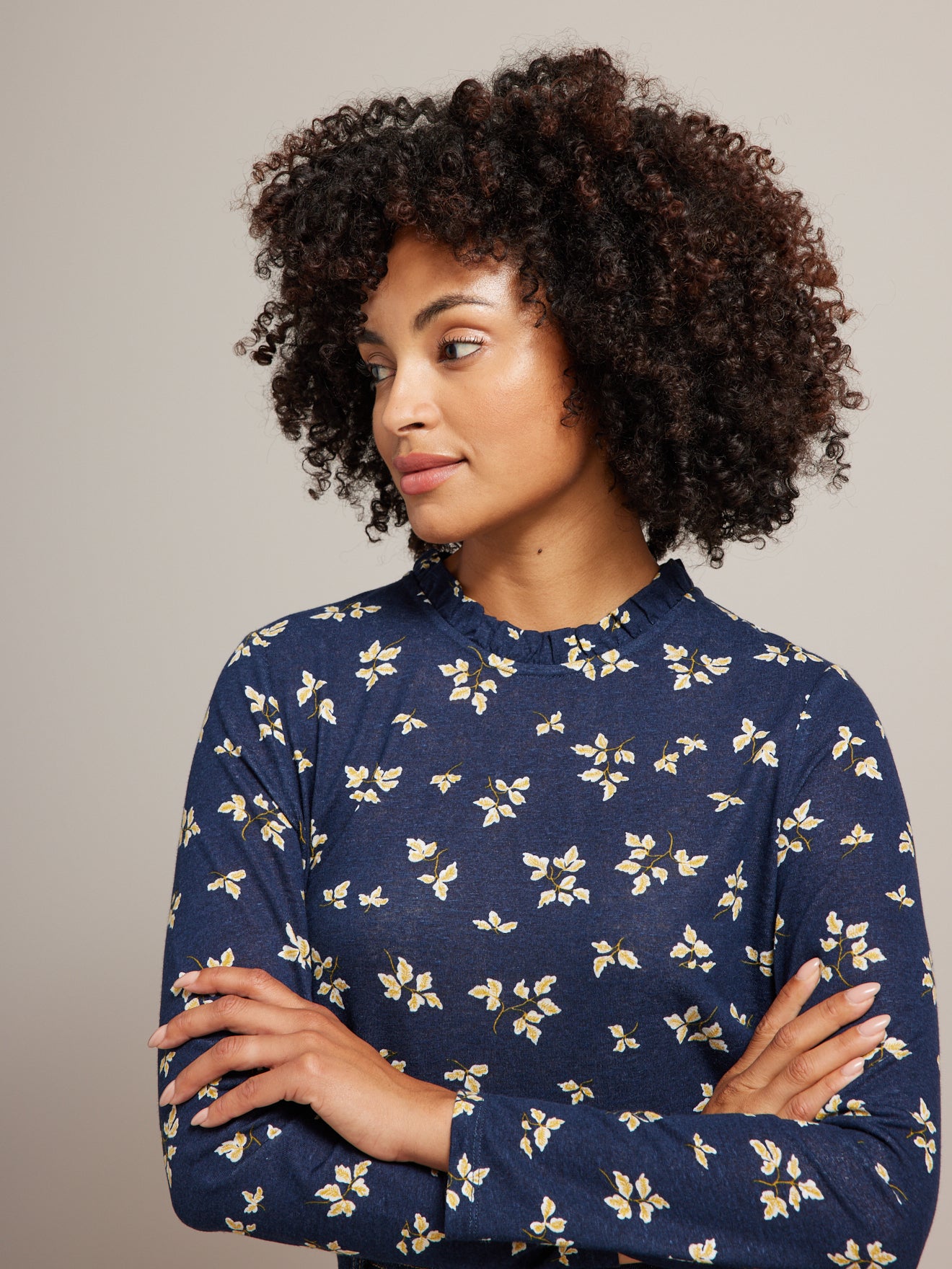T-shirt imprimé femme lin et viscose