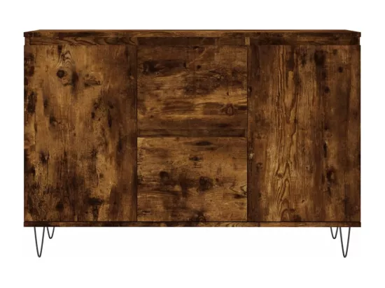 Buffet chêne fumé 104x35x70 cm bois d'ingénierie
