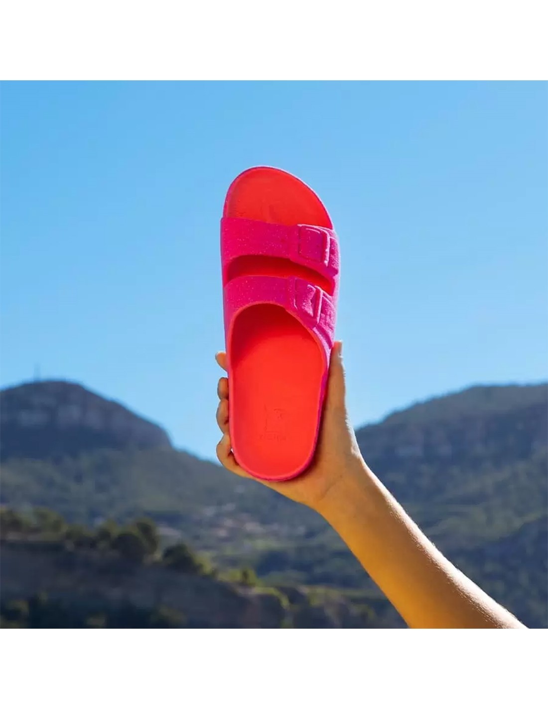 cacatoes Sandales Femme Neon Rose Fluo