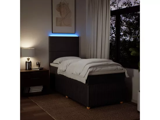 Sommier à lattes de lit avec matelas Marron foncé 90x190 cm