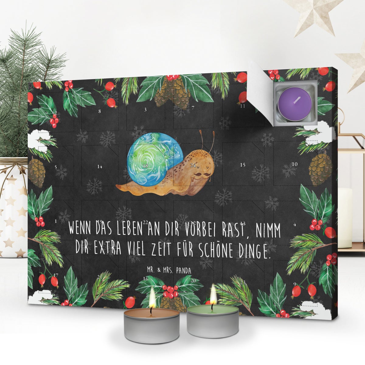 Mr. & Mrs. Panda Geurkaars Adventskalender Slak Sir - Zwart