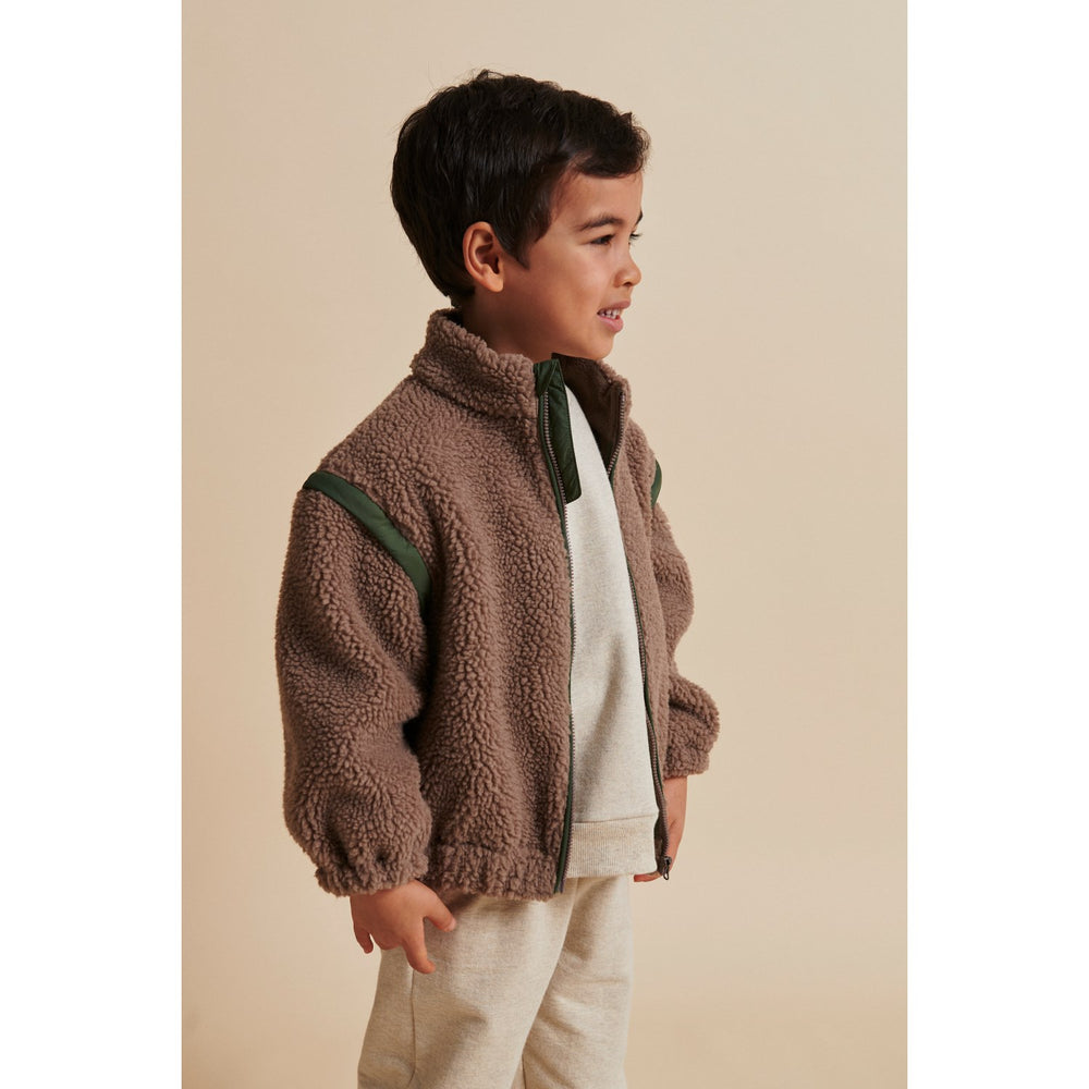 Køb COPENHAGEN COLORS Natural/Green Comb. Bamse Jakke W. Removable Ærmer
