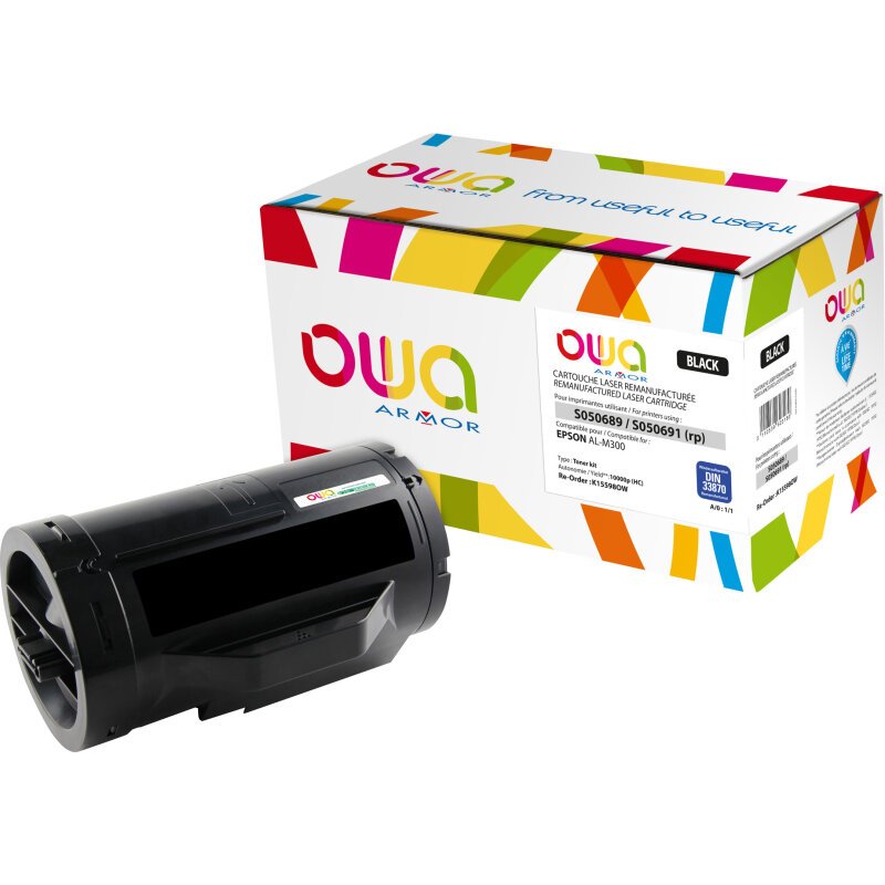 Toner remanufacturé OWA - haute capacité - Noir - pour EPSON C13S050689, C13S050691