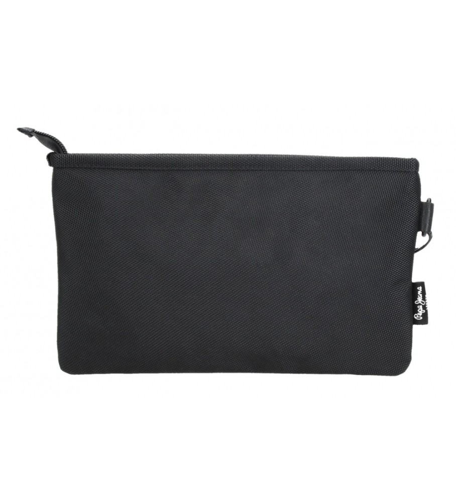 Bolsa Pepe Jeans Egham com alça lateral, preta.