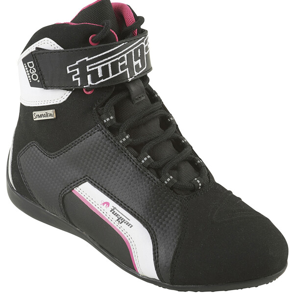Furygan - Baskets Jet Lady D3O® Wateproof Noir / Blanc / Rose