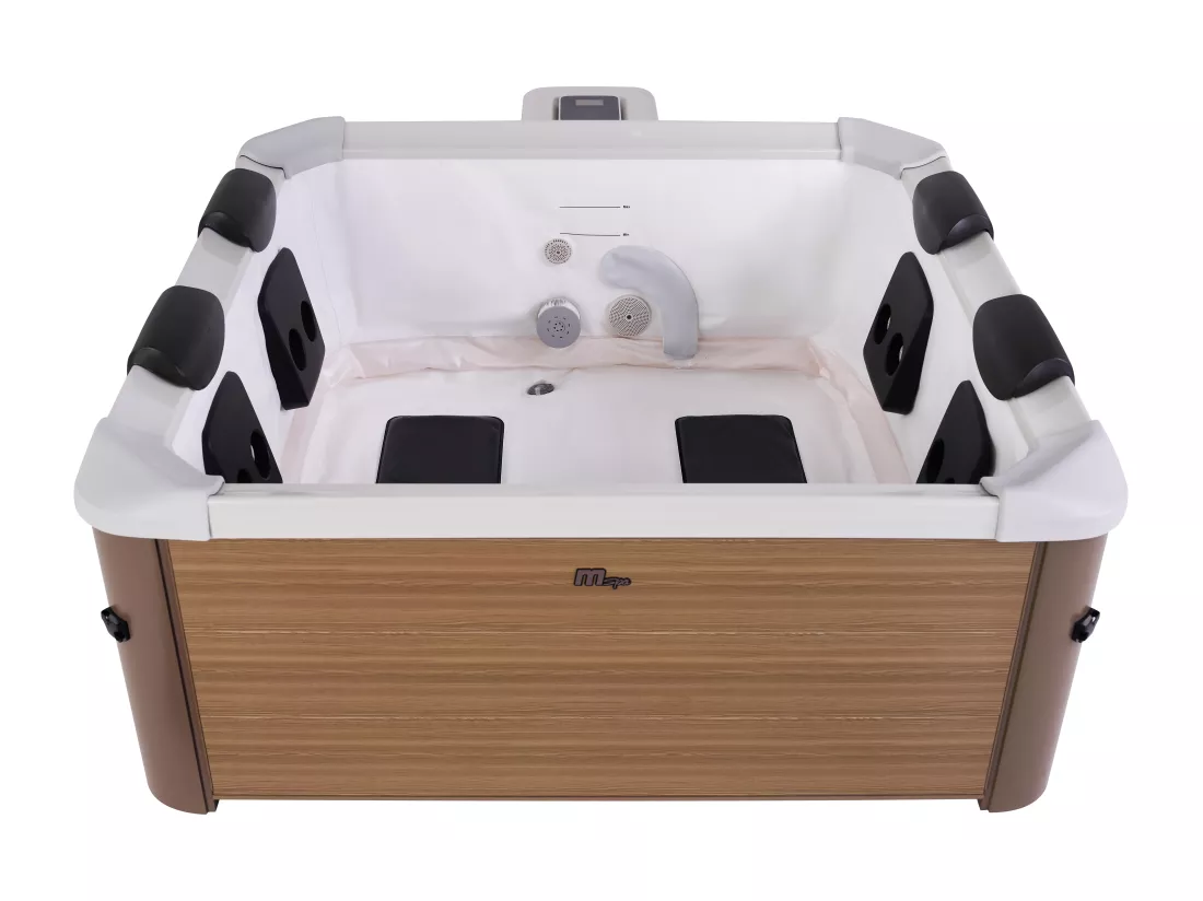 Spa semi-rigide MSpa 6 places naturel clair avec LED et accessoires -128 jets - L160 x l160 x H65 cm - NAPUKA