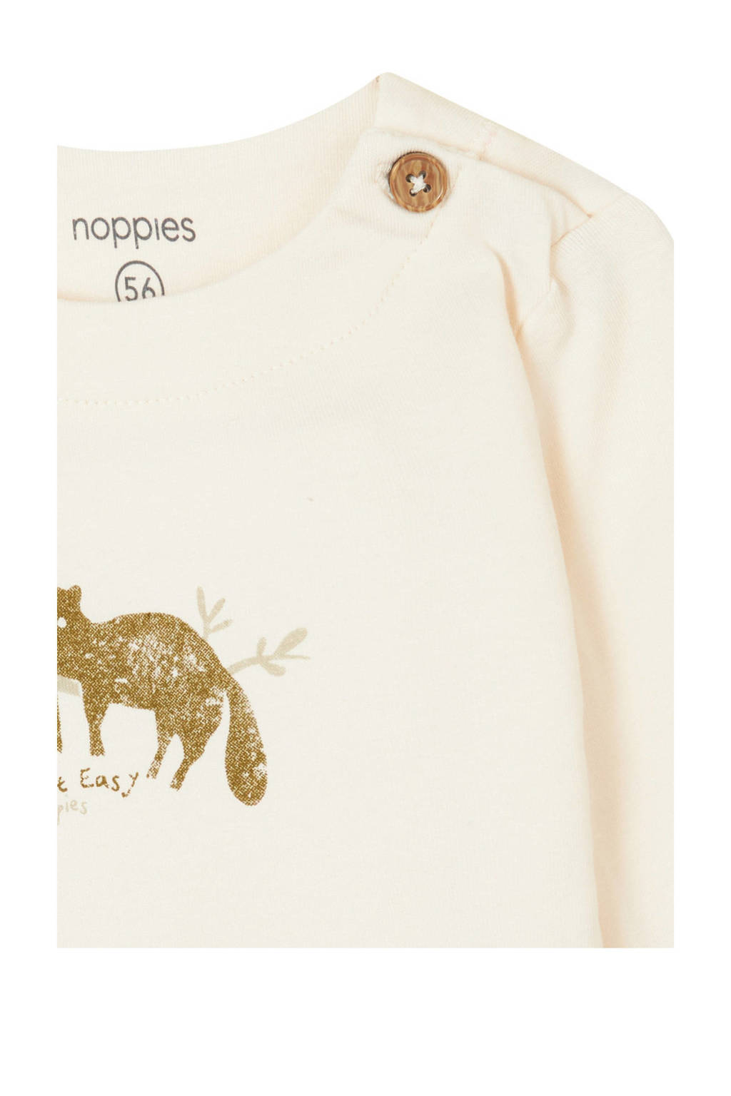 Noppies baby longsleeve met printopdruk offwhite