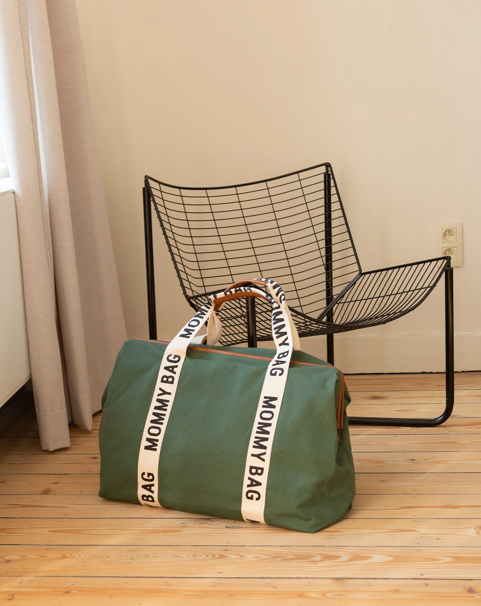 Canvas-Wickeltasche MOMMY BAG SIG (55x35x40) in green