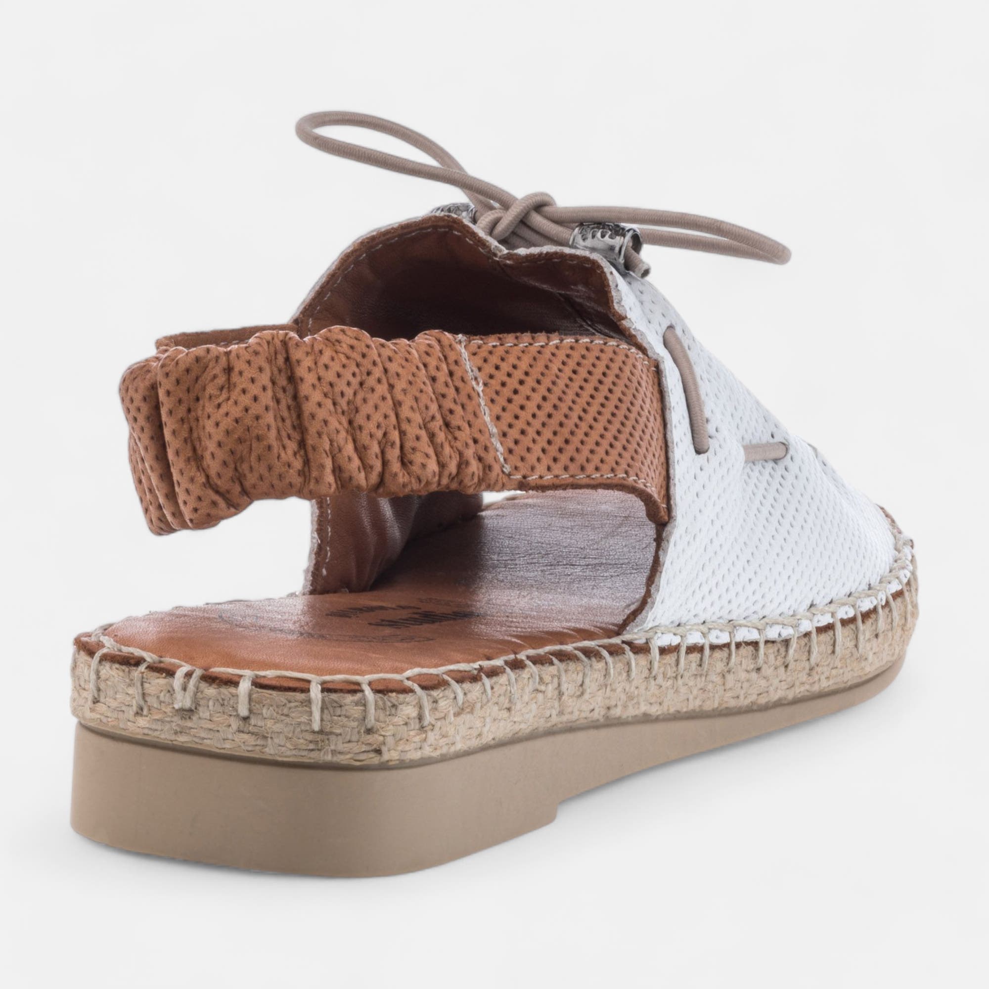 Sandales Femme en cuir blanc