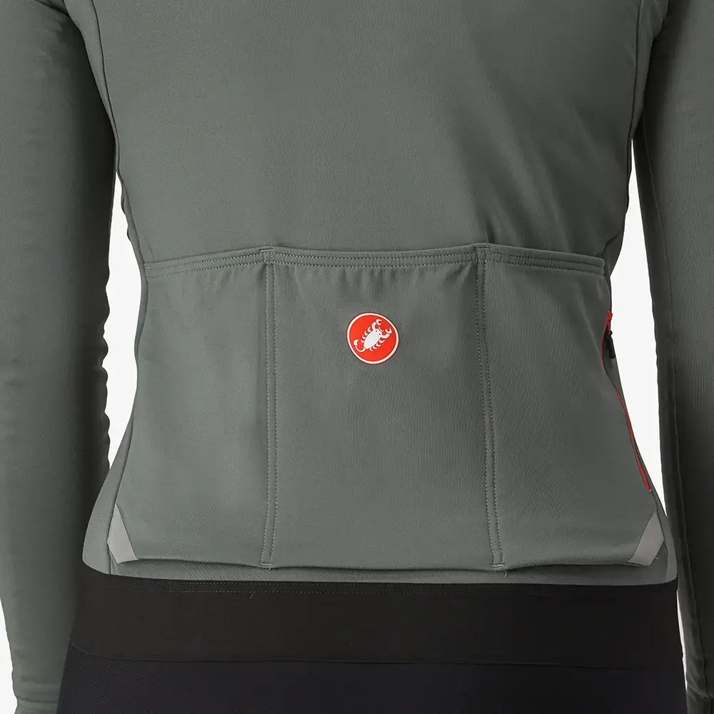 Castelli Fly Fietsshirt Lange Mouwen Grijs Dames